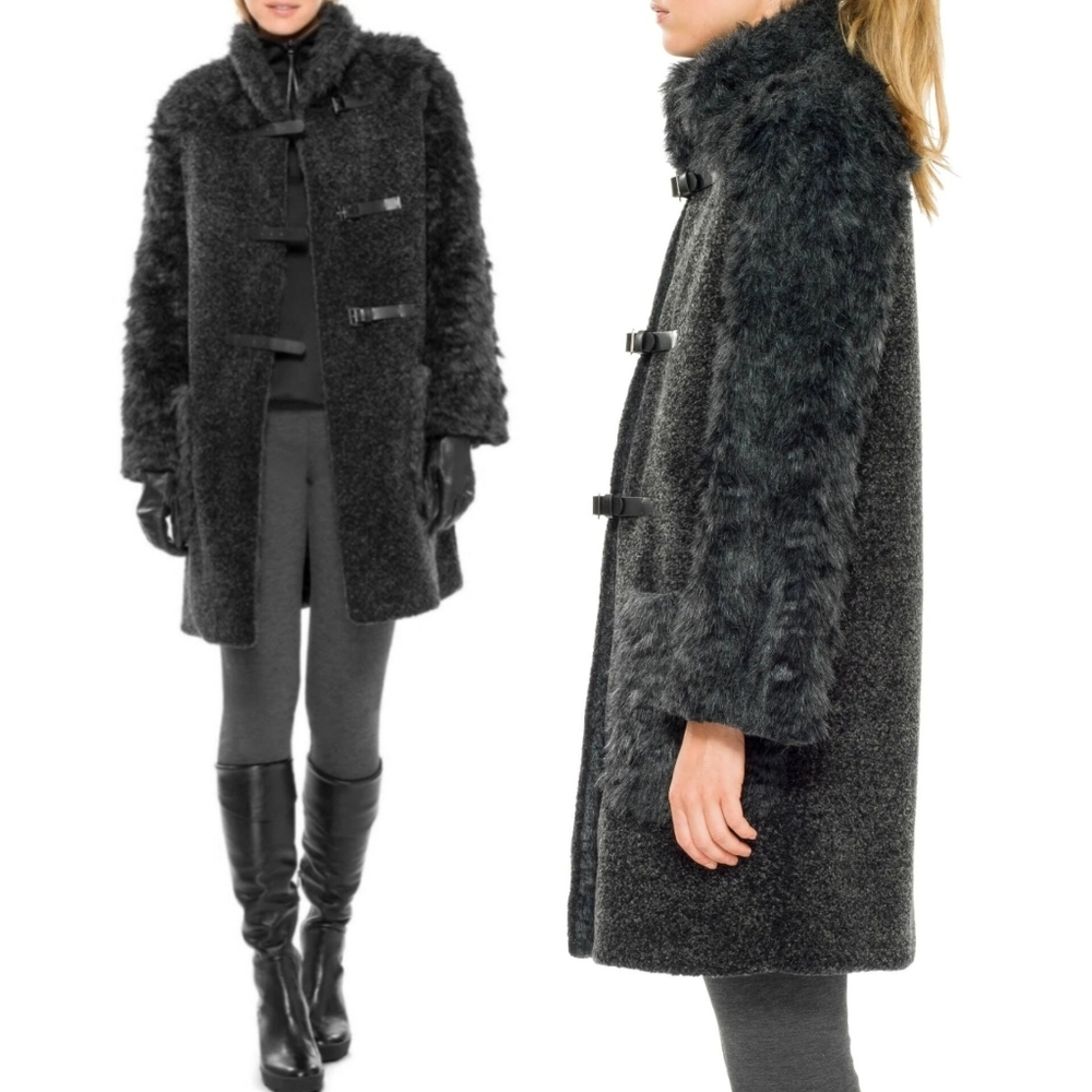 🔥Max Studio Faux Fur Wool Jacket - Picture 1 of 17